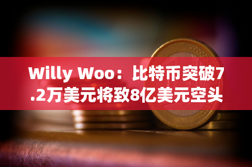 Willy Woo：比特币突破7.2万美元将致8亿美元空头头寸被平仓