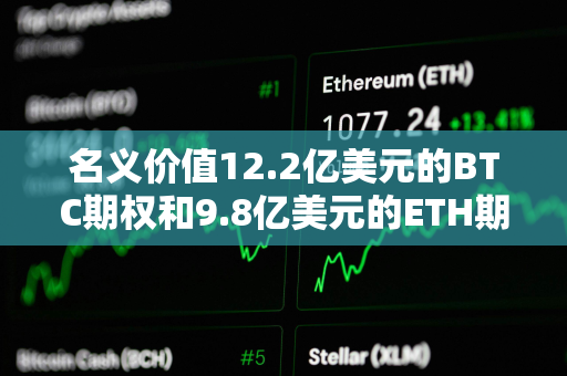 名义价值12.2亿美元的BTC期权和9.8亿美元的ETH期权即将到期