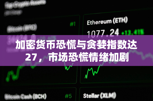 加密货币恐慌与贪婪指数达27,市场恐慌情绪加剧 加密货币恐慌与贪婪指数达27,市场恐慌情绪加剧