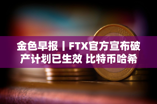 金色早报丨FTX官方宣布破产计划已生效 比特币哈希率创历史新高