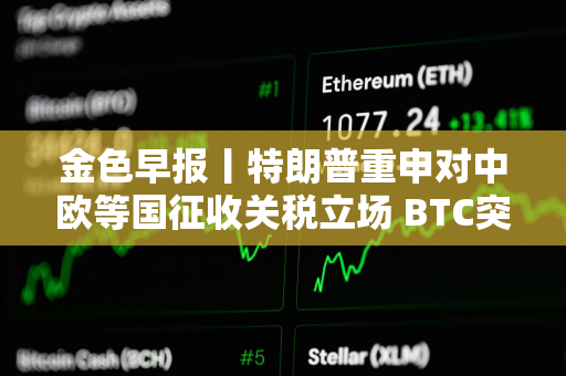 金色早报丨特朗普重申对中欧等国征收关税立场 BTC突破78000美元
