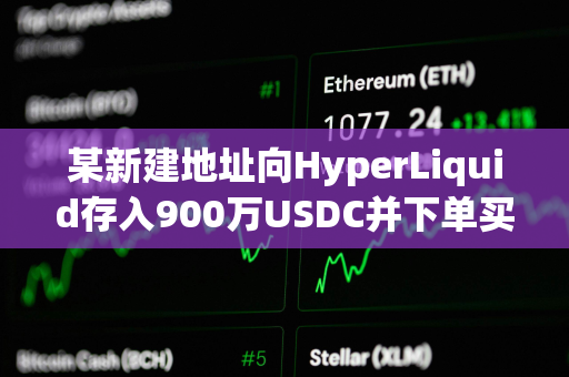 某新建地址向HyperLiquid存入900万USDC并下单买入HYPE和FARTCOIN