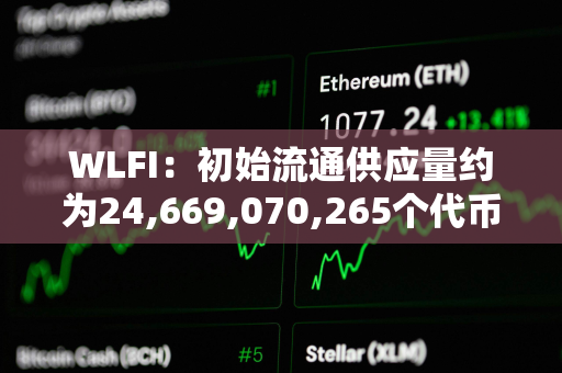 WLFI:初始流通供应量约为24,669,070,265个代币 WLFI:初始流通供应量约为24,669,070,265个代币