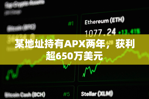 某地址持有APX两年，获利超650万美元