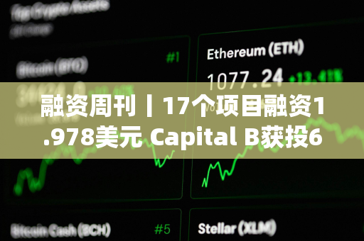 融资周刊丨17个项目融资1.978美元 Capital B获投6890万美元