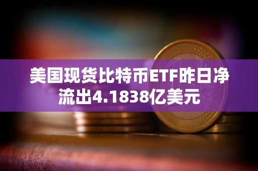 美国现货比特币ETF昨日净流出4.1838亿美元