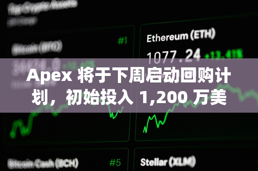 Apex 将于下周启动回购计划，初始投入 1,200 万美元