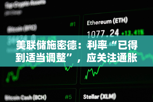 美联储施密德：利率“已得到适当调整”，应关注通胀风险