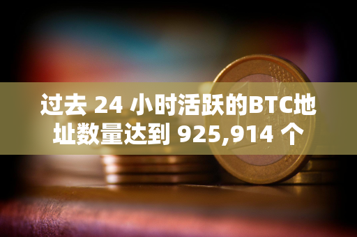 过去 24 小时活跃的BTC地址数量达到 925,914 个