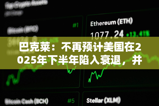 巴克莱：不再预计美国在2025年下半年陷入衰退，并上调了经济增长预期