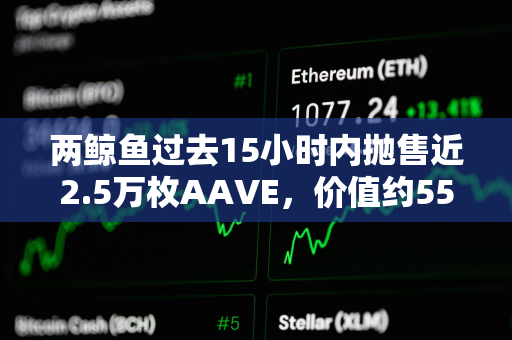 两鲸鱼过去15小时内抛售近2.5万枚AAVE,价值约551万美元 两鲸鱼过去15小时内抛售近2.5万枚AAVE,价值约551万美元