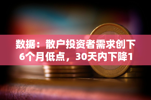 数据：散户投资者需求创下6个月低点，30天内下降10%