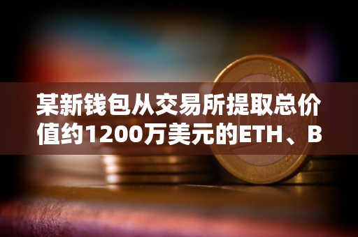 某新钱包从交易所提取总价值约1200万美元的ETH、BNB、USDT