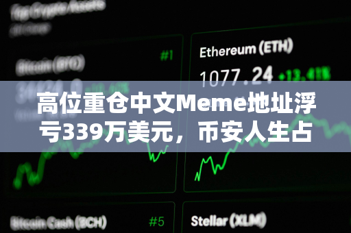 高位重仓中文Meme地址浮亏339万美元，币安人生占比近八成