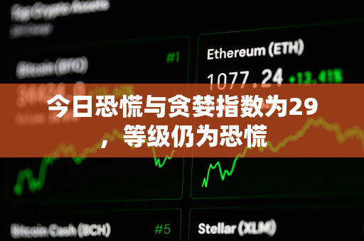 今日恐慌与贪婪指数为29，等级仍为恐慌
