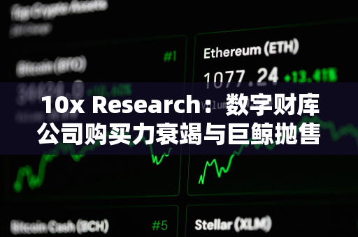 10x Research：数字财库公司购买力衰竭与巨鲸抛售正限制比特币上涨
