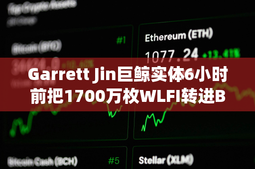 Garrett Jin巨鲸实体6小时前把1700万枚WLFI转进Binance，价值101万美元