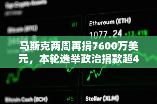 马斯克两周再捐7600万美元,本轮选举政治捐款超4.42亿美元 马斯克两周再捐7600万美元,本轮选举政治捐款超4.42亿美元