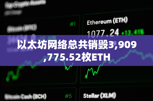 以太坊网络总共销毁3,909,775.52枚ETH