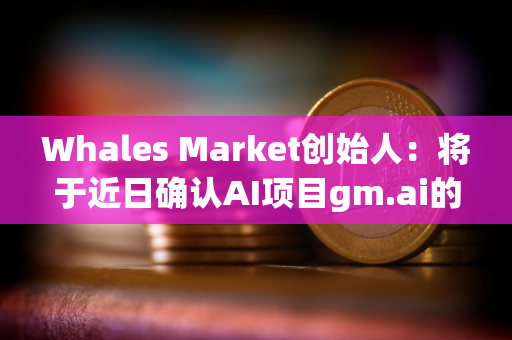 Whales Market创始人：将于近日确认AI项目gm.ai的测试版发布