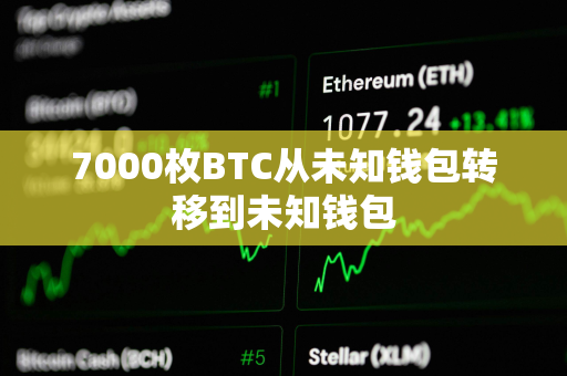 7000枚BTC从未知钱包转移到未知钱包