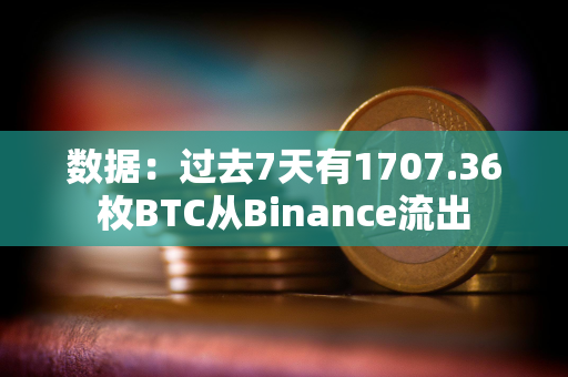 数据：过去7天有1707.36枚BTC从Binance流出