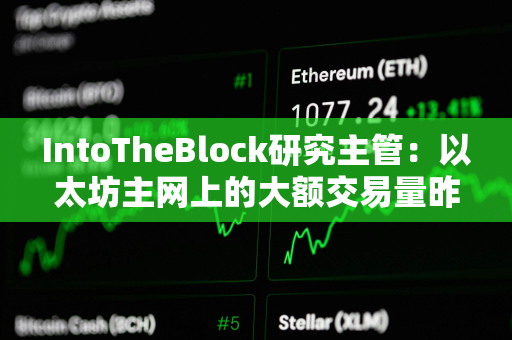 IntoTheBlock研究主管：以太坊主网上的大额交易量昨天创下88亿美元的月度新高