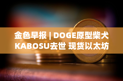 金色早报 | DOGE原型柴犬KABOSU去世 现货以太坊ETF将在2024年美国总统大选前交易