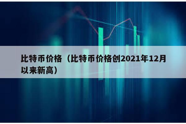 比特币价格（比特币价格创2021年12月以来新高）