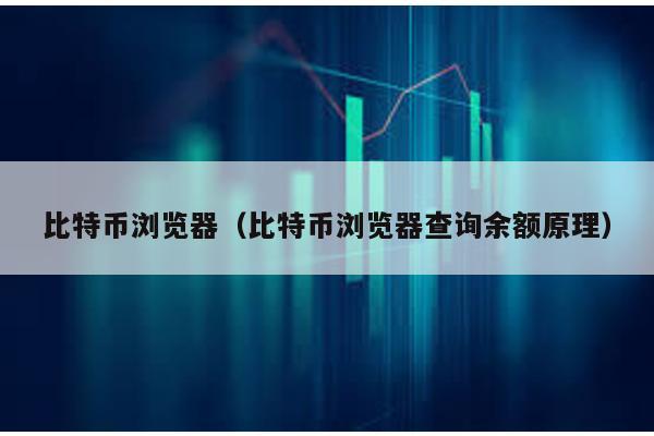 比特币浏览器（比特币浏览器查询余额原理）