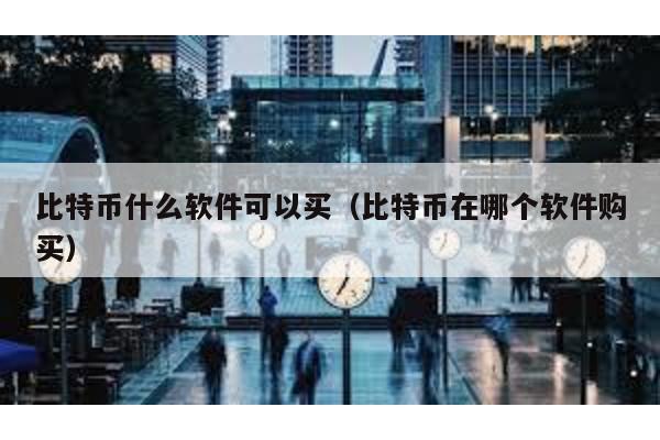 比特币什么软件可以买（比特币在哪个软件购买）