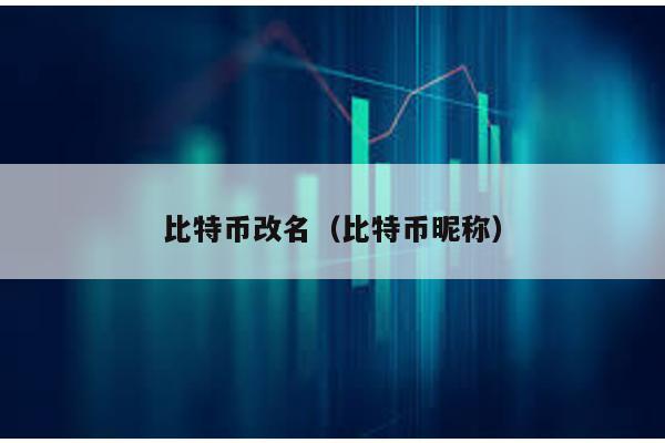 比特币改名（比特币昵称）