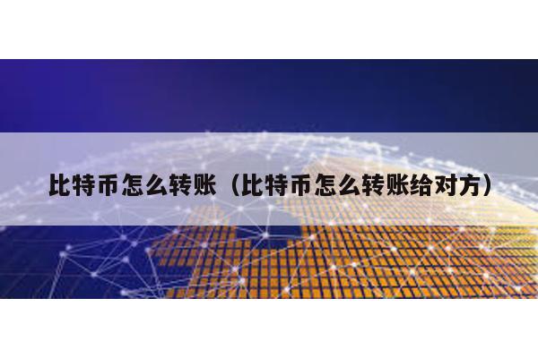 比特币怎么转账（比特币怎么转账给对方）